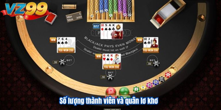 Bài cát tê VZ99 – Giải trí cực đỉnh, rinh ngay thưởng lớn Số lượng thành viên và quân lơ khơ